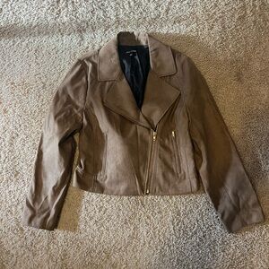 J. Crew Cropped Faux Suede Jacket